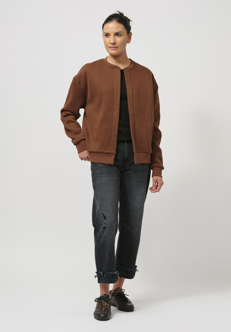 Frenckenberger Cotton & Cashmere Mono Bomber in Brown