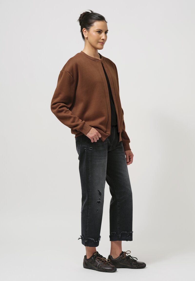 Frenckenberger Cotton & Cashmere Mono Bomber in Brown