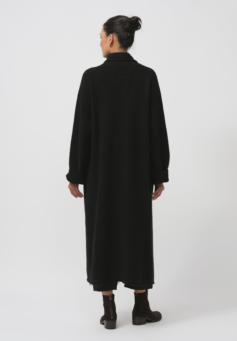 Frenckenberger Cashmere Big Cardigan Coat in Black	