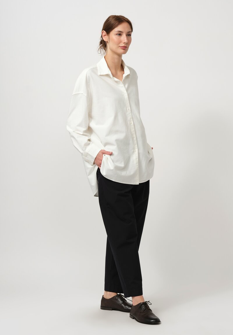 Casey Casey Cotton Hamnet Shirt in Momoya White	