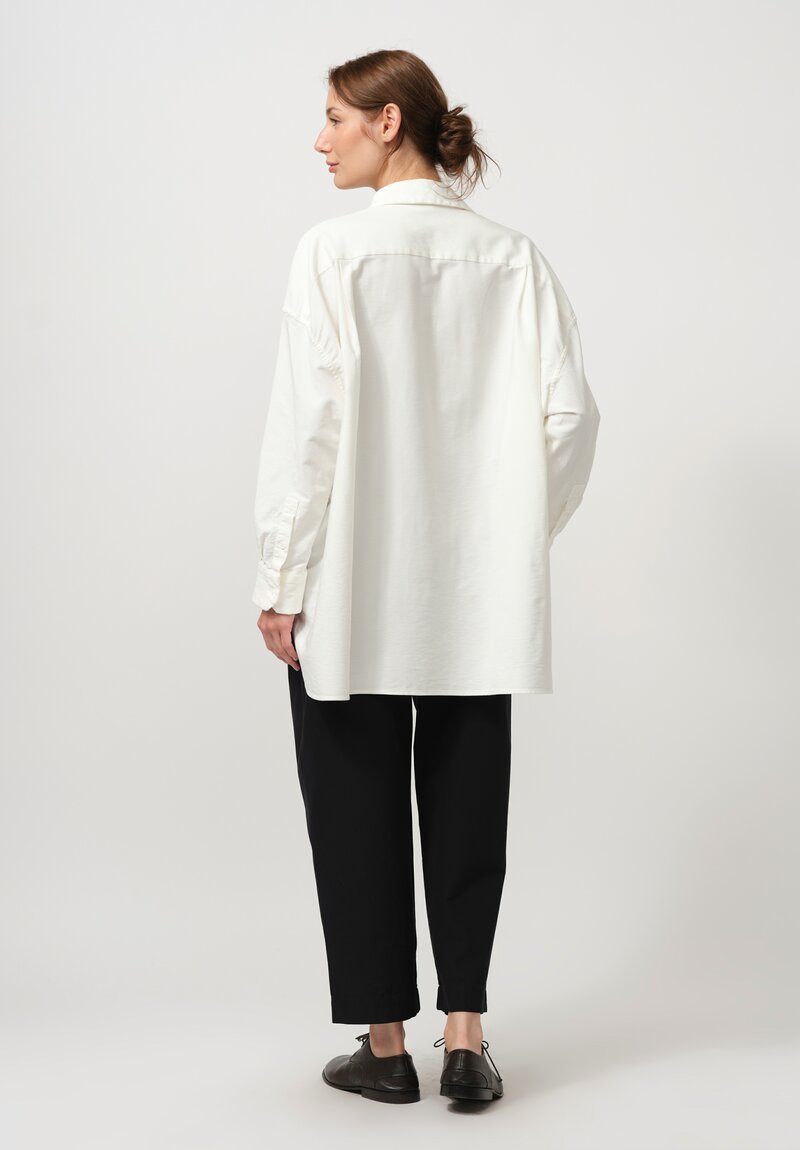 Casey Casey Cotton Hamnet Shirt in Momoya White	