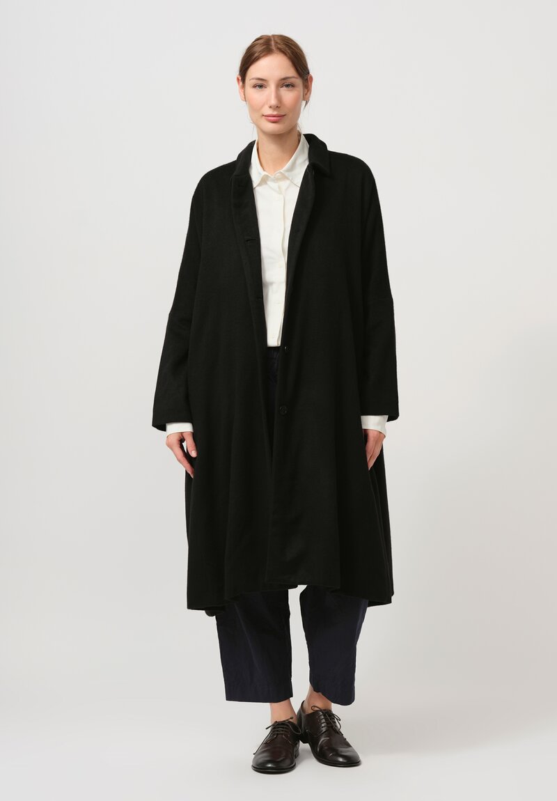 Casey Casey Cashmere Quorum Classic Verger Coat in Black	