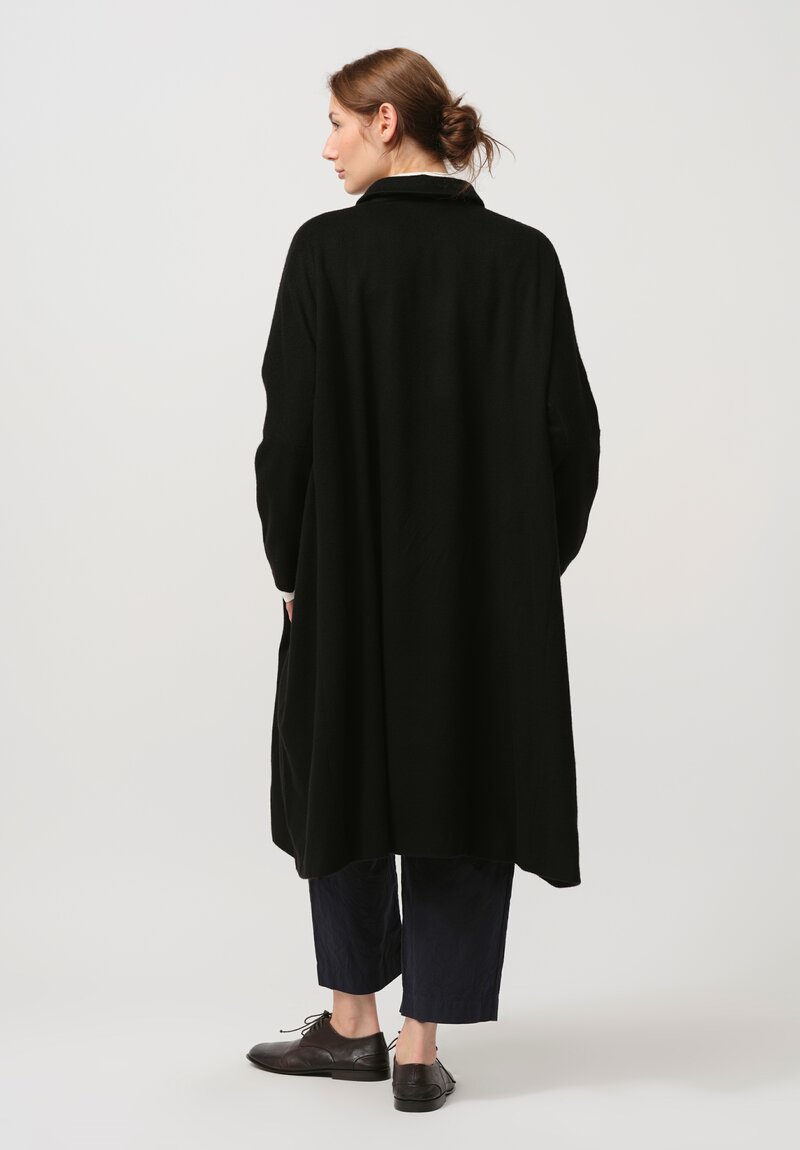 Casey Casey Cashmere Quorum Classic Verger Coat in Black	