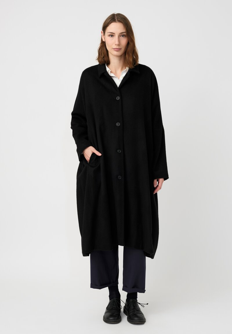 Casey Casey Cashmere Quorum Classic Verger Coat in Black