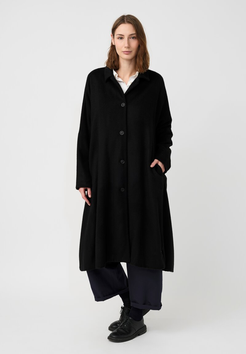 Casey Casey Cashmere Quorum Classic Verger Coat in Black