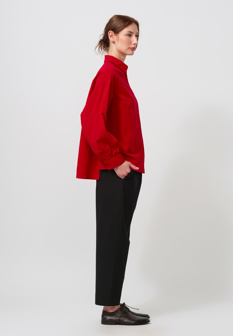 Casey Casey Paper Cotton Elena Shirt in Lippy Red	