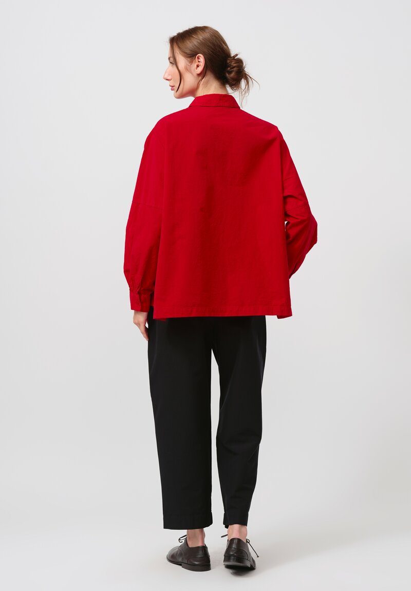 Casey Casey Paper Cotton Elena Shirt in Lippy Red	