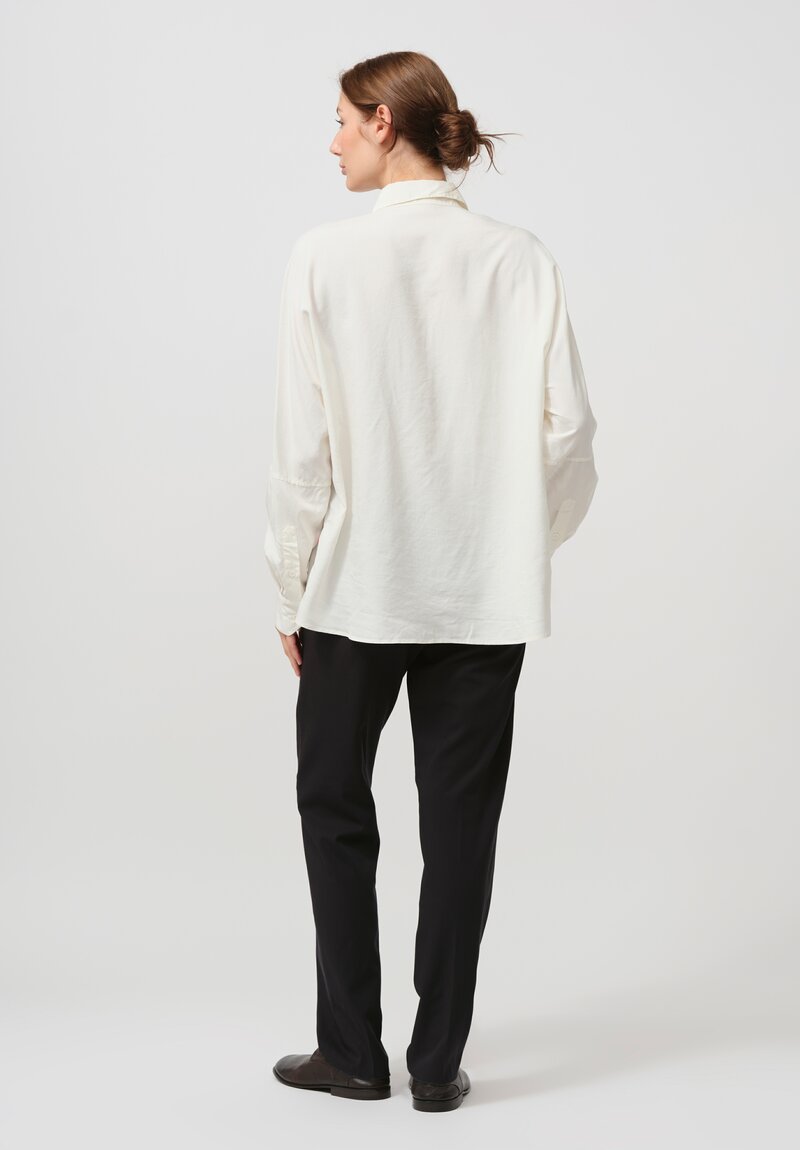 Casey Casey Silk Waga Soleil Shirt in Spun Natural	