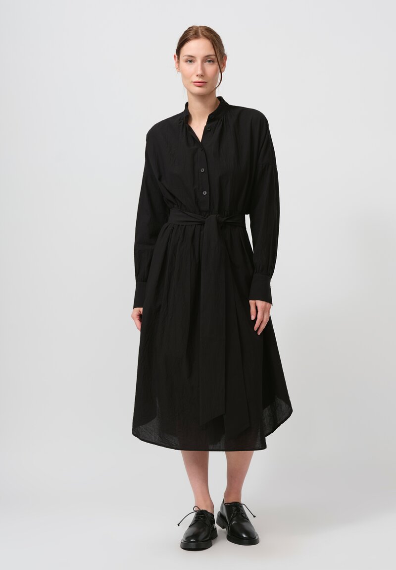 Forme d'Expression Cotton Bow Tie Dress in Black	