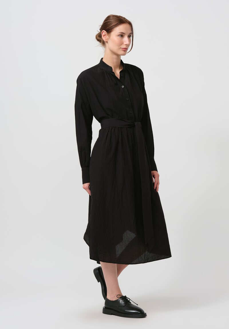 Forme d'Expression Cotton Bow Tie Dress in Black	