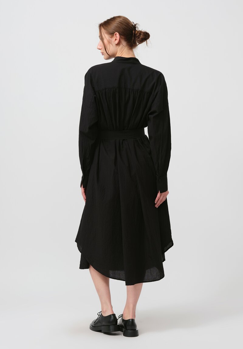 Forme d'Expression Cotton Bow Tie Dress in Black	