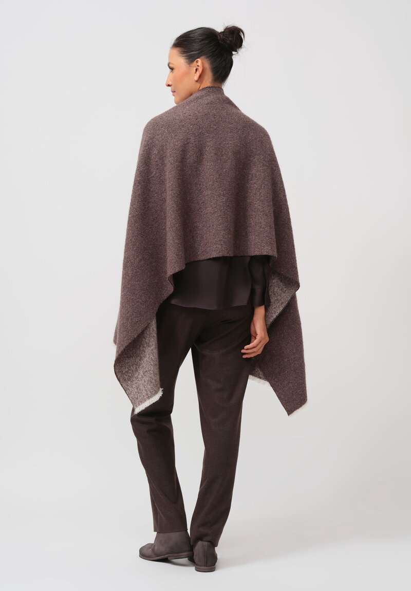 Alonpi Cashmere & Alpaca Stole in Taupe Brown	