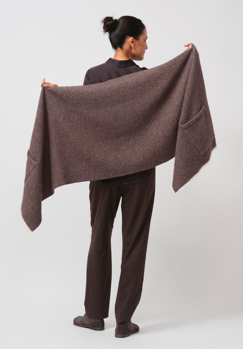 Alonpi Cashmere & Alpaca Stole in Taupe Brown	