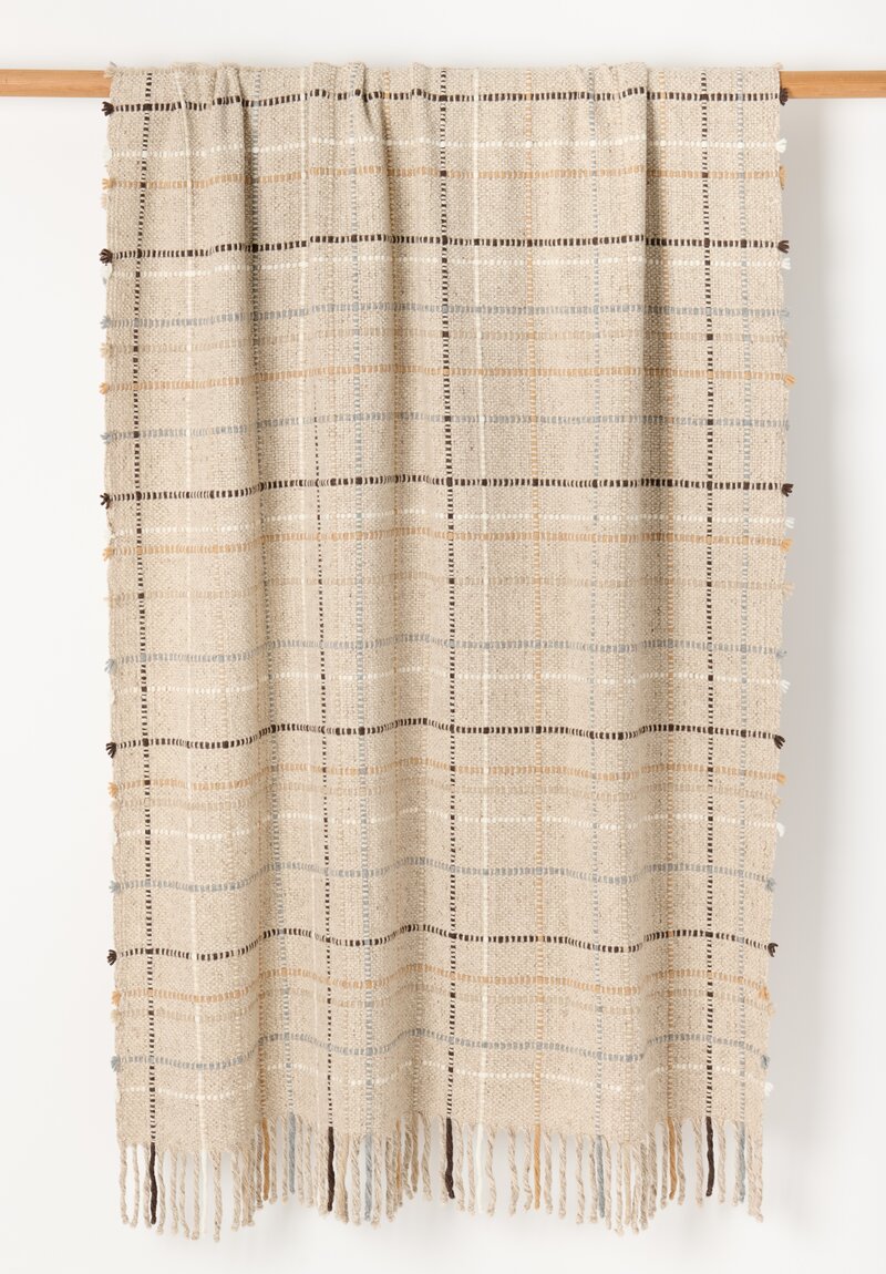 Alonpi Cashmere Throw in Cream Multi	