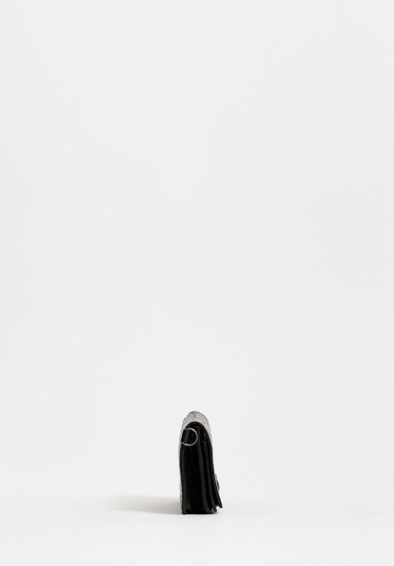 Christian Peau Crocodile Leather Crossbody Bag in Black