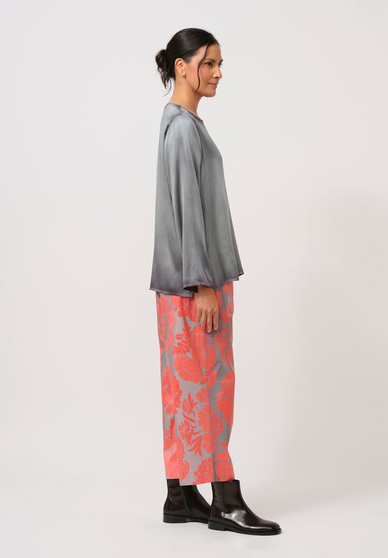 Biyan Jacquard Ferona Pants in Coral, Green & Grey	