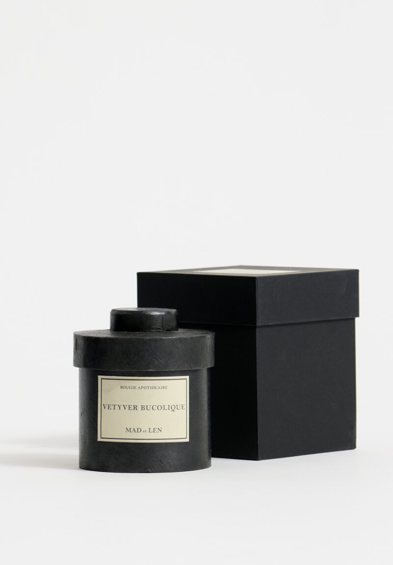 Mad et Len Handmade Apothicaire Black Wax Candle in Vetyver Bucolique	