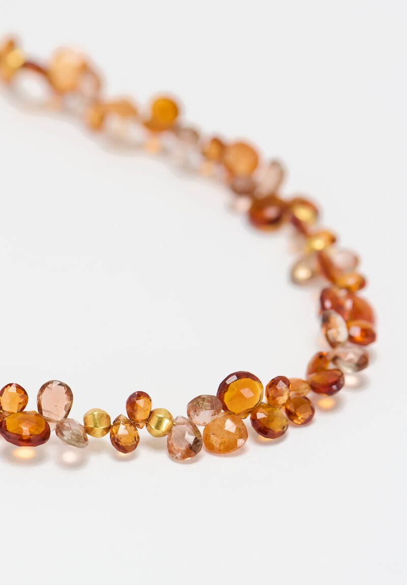 Greig Porter 18K, Orange Citrine Garnets Necklace	