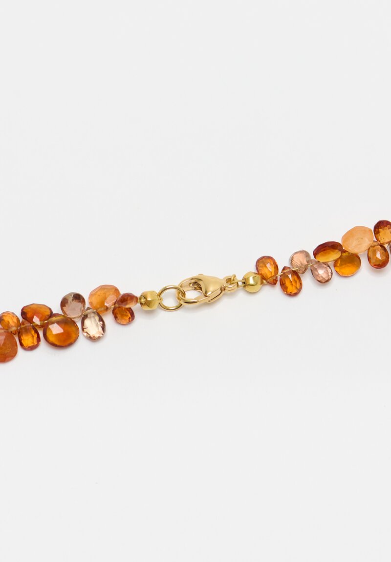 Greig Porter 18K, Orange Citrine Garnets Necklace	