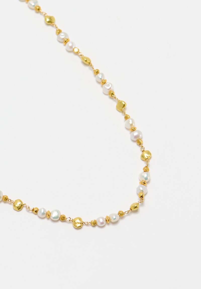 Greig Porter 18K Gold Nuggets Necklace Keshi Pearl