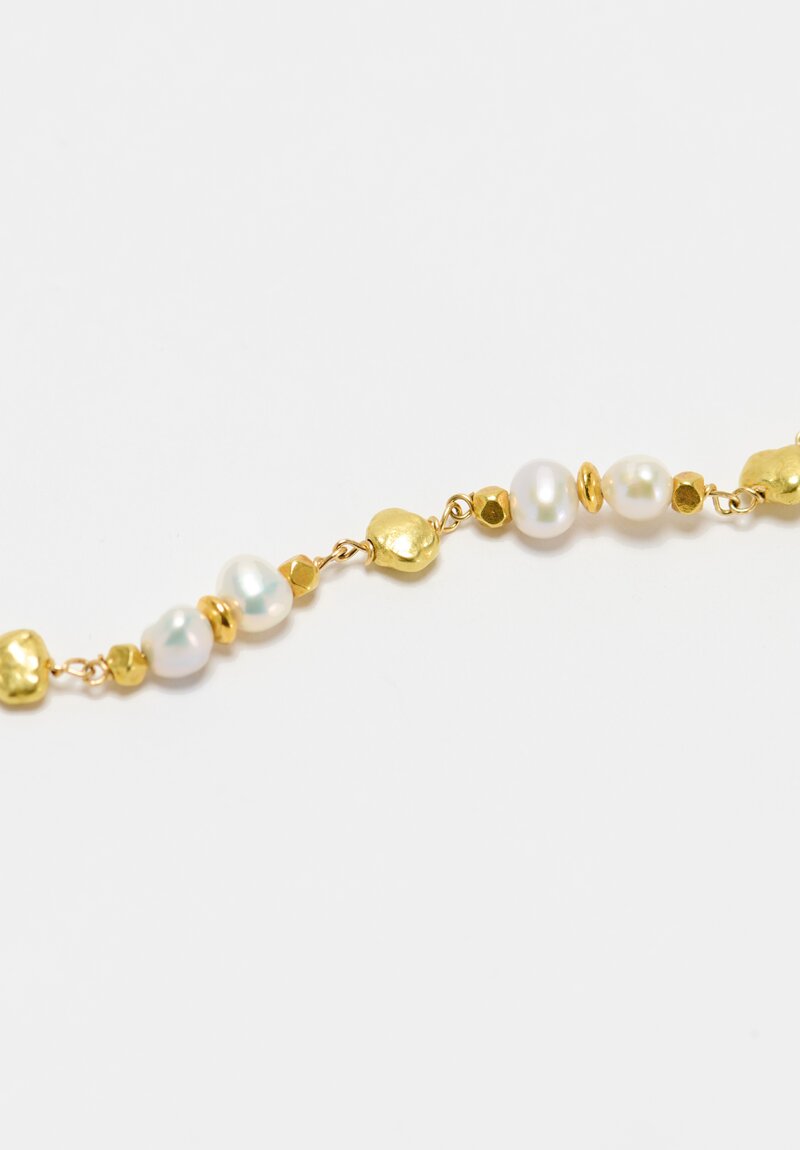 Greig Porter 18K Gold Nuggets Necklace Keshi Pearl