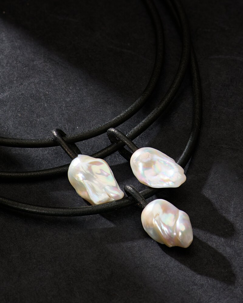 Monies 3 Baroque Pearl Drop Necklace	