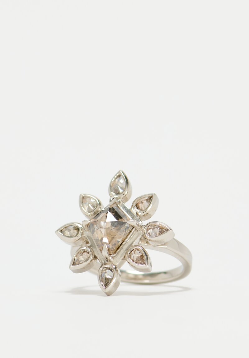 Lauren Wolf Salt & Pepper Diamond Snowflake Ring	