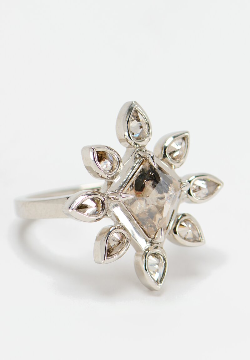 Lauren Wolf Salt & Pepper Diamond Snowflake Ring	