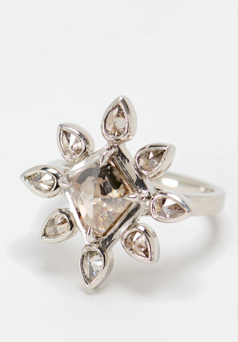 Lauren Wolf Salt & Pepper Diamond Snowflake Ring	