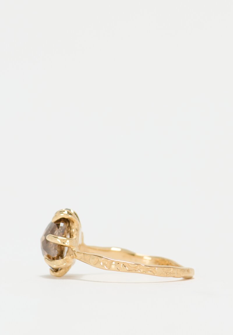 Lauren Wolf 14K, Champagne Diamond Stingray Claw Ring	