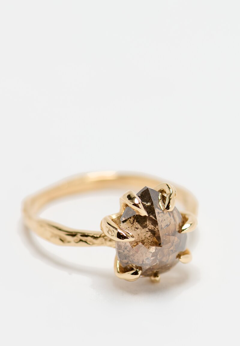 Lauren Wolf 14K, Champagne Diamond Stingray Claw Ring	