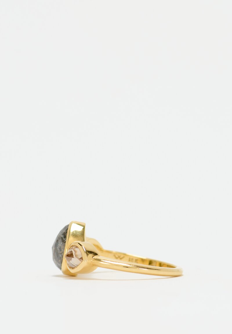 Lauren Wolf 18K, Rose Cut Pear Diamonds Ring	