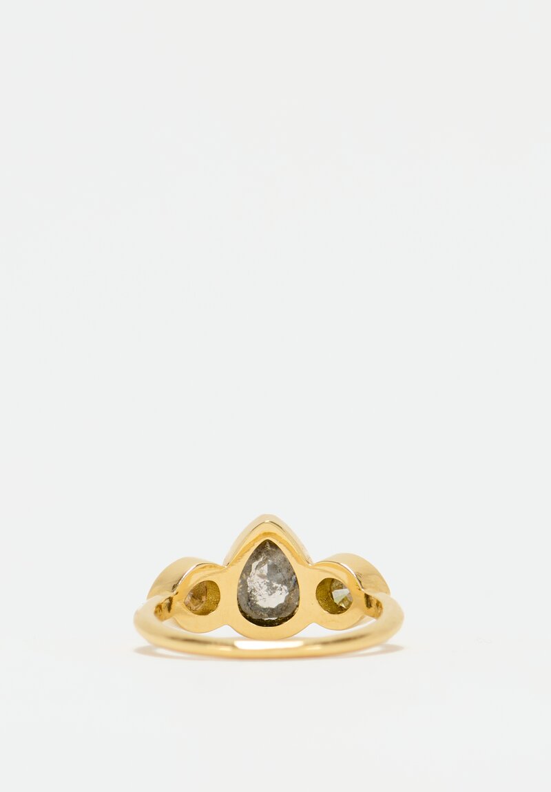 Lauren Wolf 18K, Rose Cut Pear Diamonds Ring	