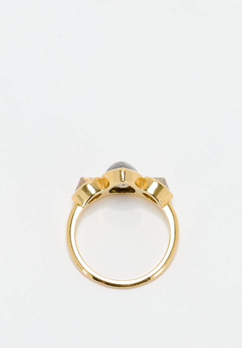 Lauren Wolf 18K, Rose Cut Pear Diamonds Ring	