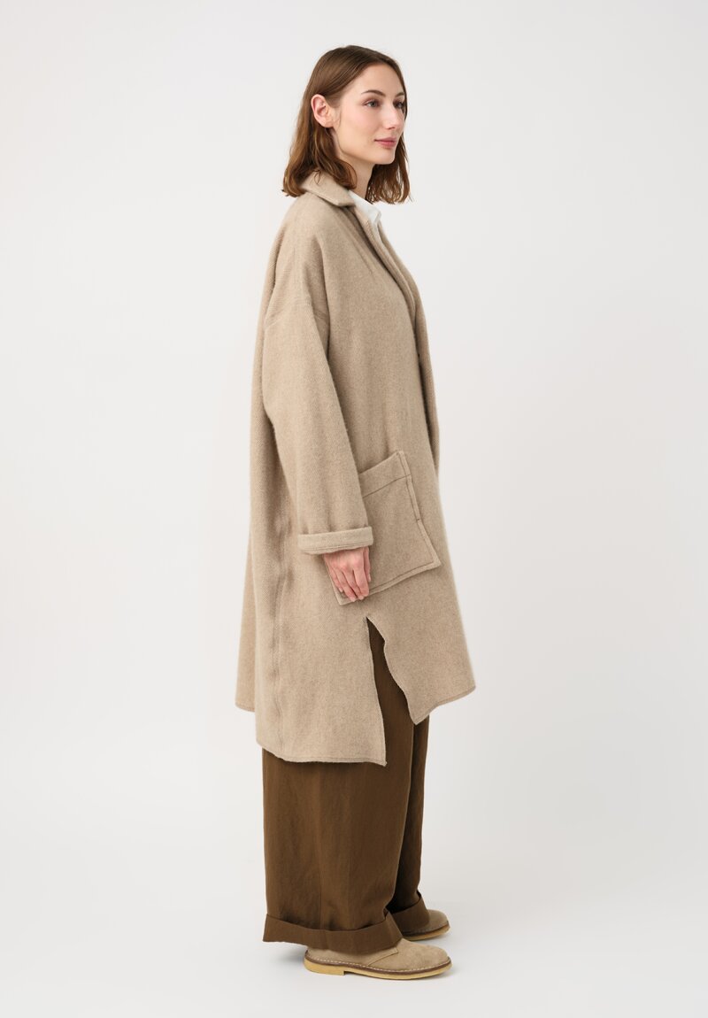 Kaval Cashmere Stole Coat in Natural
