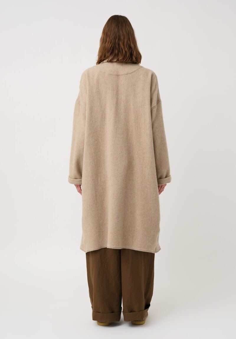Kaval Cashmere Stole Coat in Natural