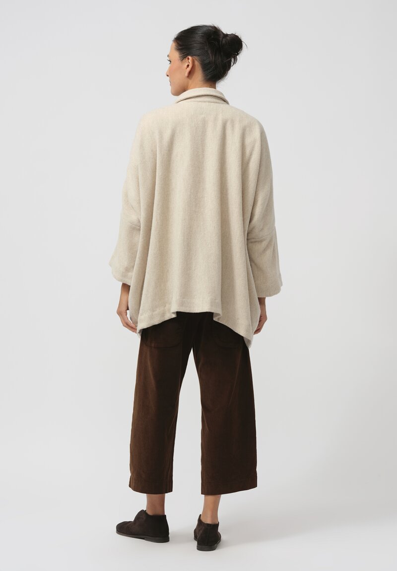 Kaval Soft Woven Haori Jacket in Natural	