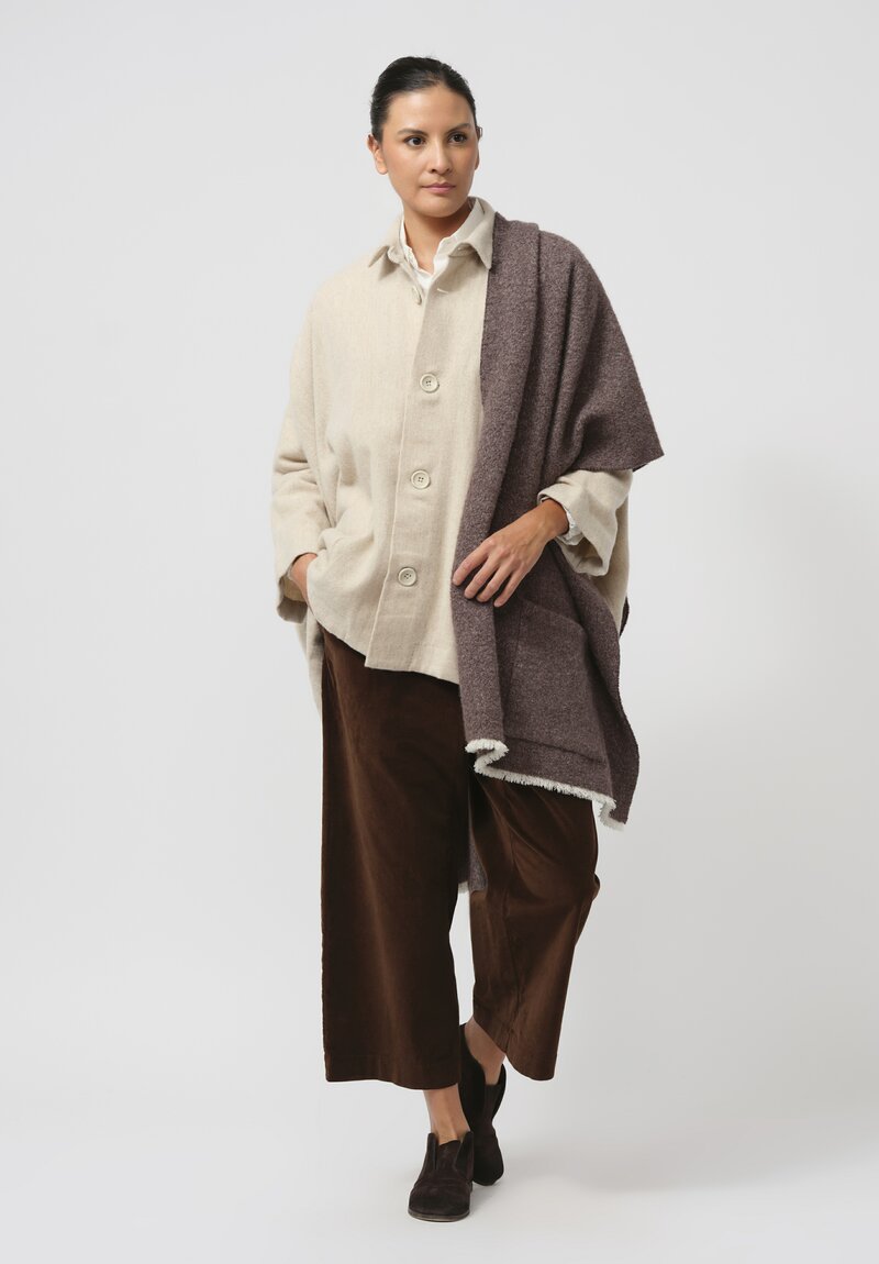 Kaval Soft Woven Haori Jacket in Natural	