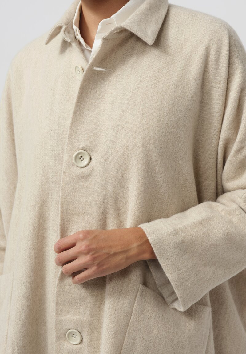 Kaval Soft Woven Haori Jacket in Natural	