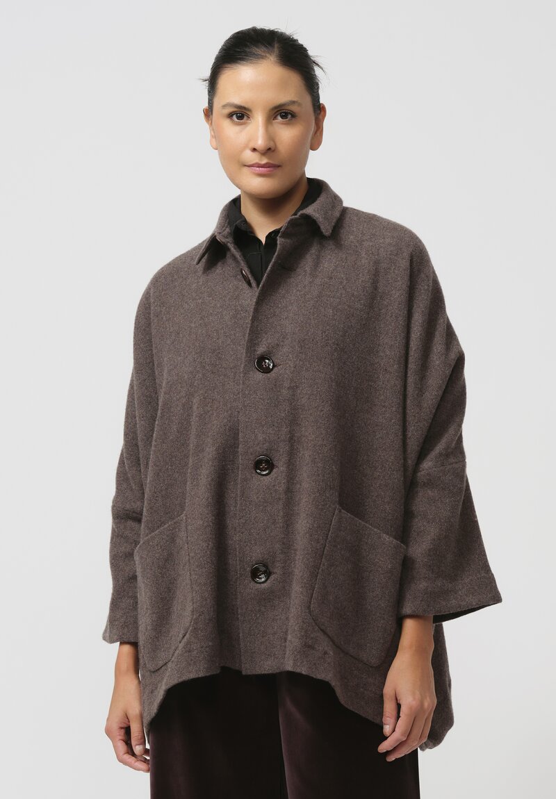 Kaval Soft Woven Haori Jacket in Brown Santa Fe Dry Goods Workshop Wild Life