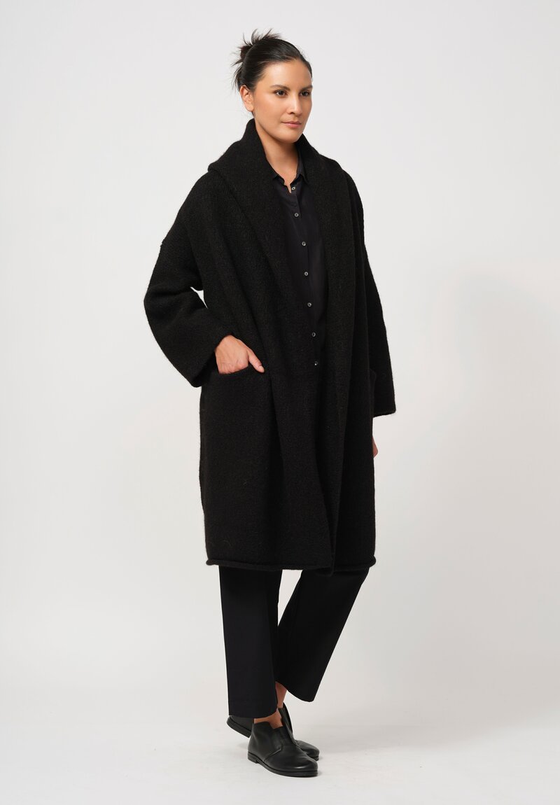 Lauren Manoogian Alpaca Capote Coat in Black	