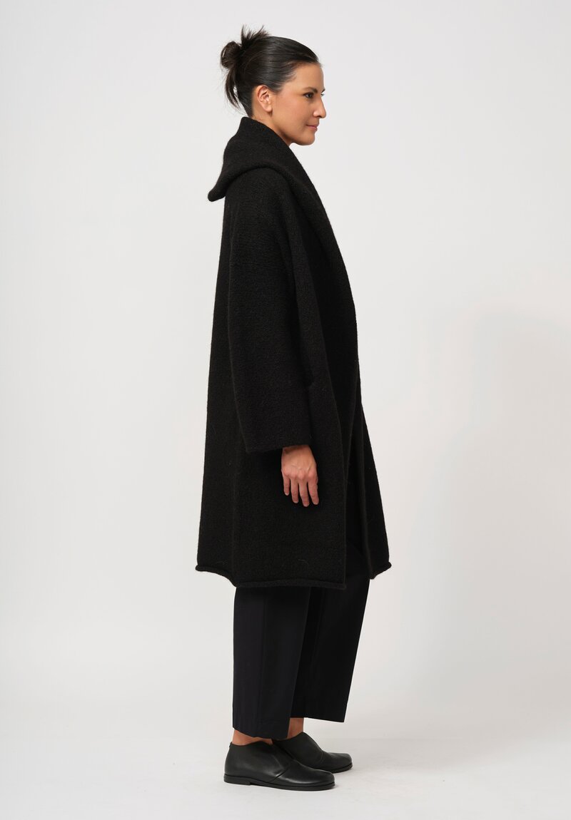 Lauren Manoogian Alpaca Capote Coat in Black	