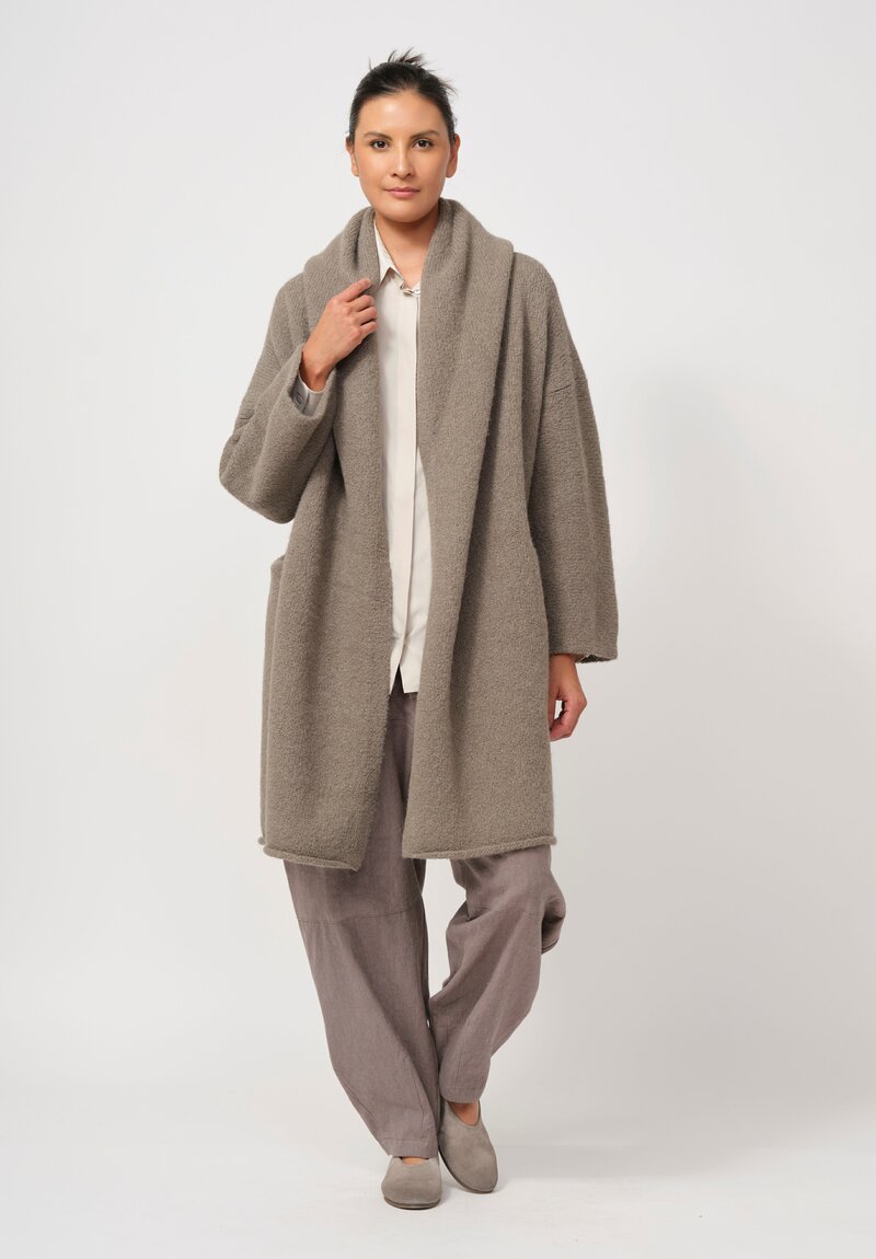 Lauren Manoogian Alpaca Capote Coat in Grey	