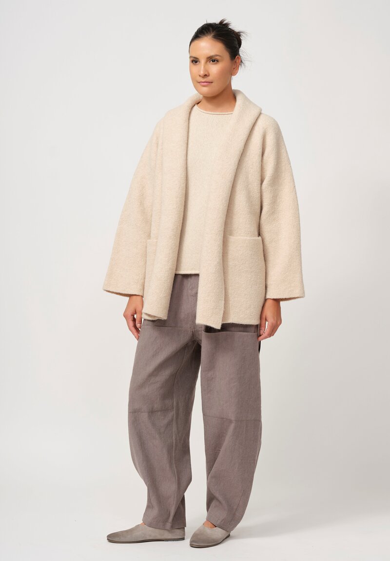 Lauren Manoogian Double Face Coat in Alabaster Cream	