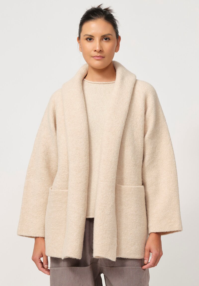 Lauren Manoogian Double Face Coat in Alabaster Cream	