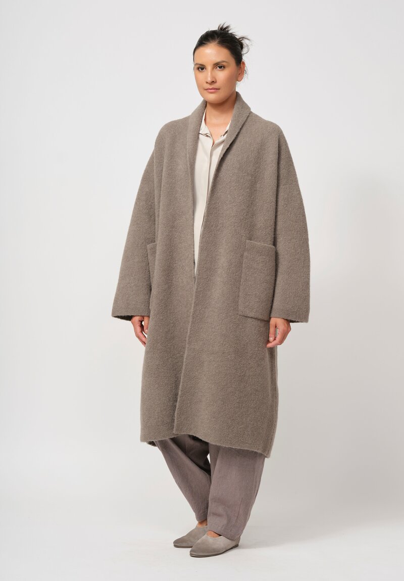 Lauren Manoogian Double Face Long Coat in Grey	