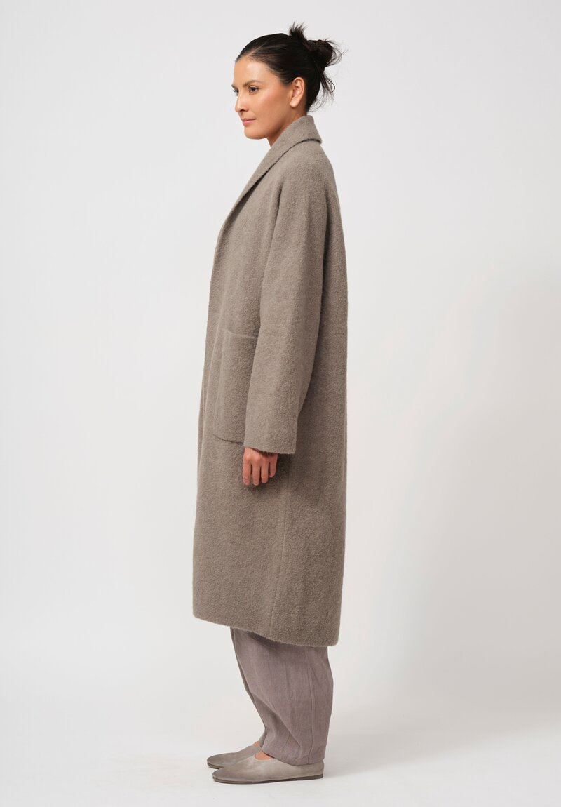 Lauren Manoogian Double Face Long Coat in Grey	