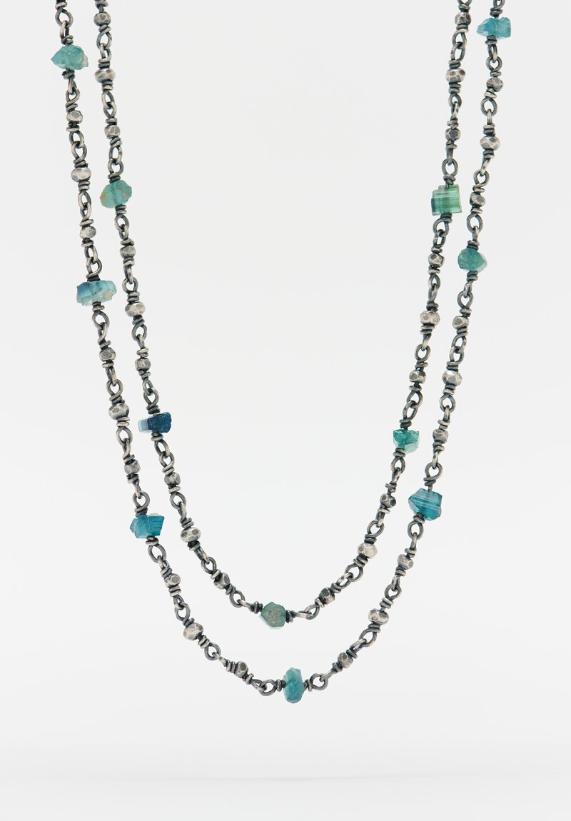 Miranda Hicks Sterling, Blue Tourmaline Flapper Chain	