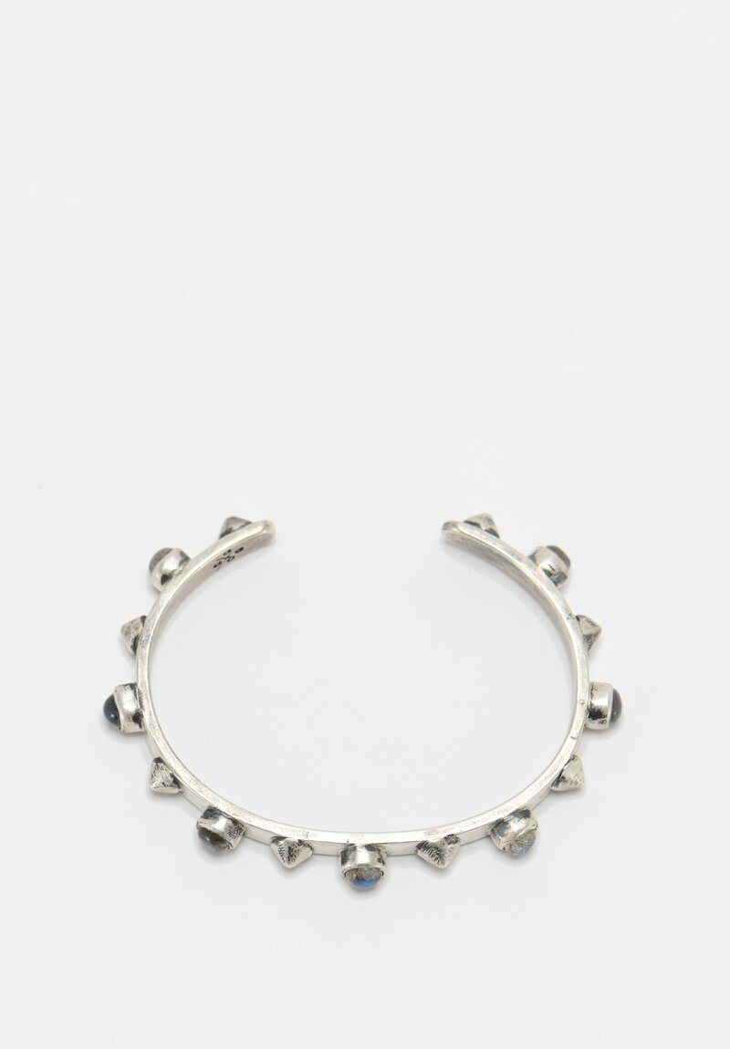 Miranda Hicks Sterling Spike & Stone Cuff	