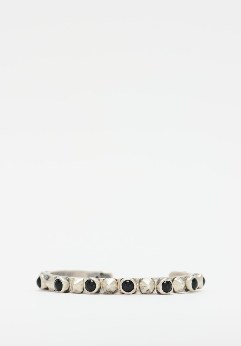 Miranda Hicks Sterling Spike & Stone Cuff	